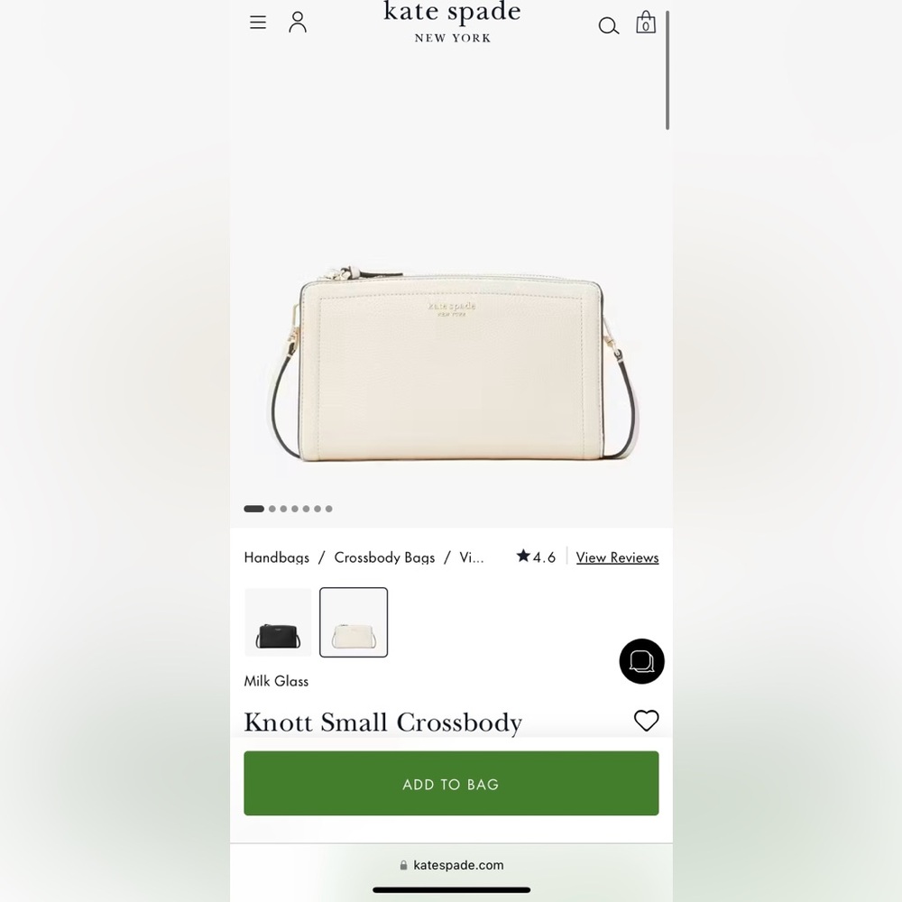 Kate Spade Milk Glass Cross Body Bag